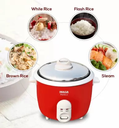 Inalsa Precise Electric Rice Cooker  (1.5 L, Red, White, Silver) Inalsa Precise Electric Rice Cooker  (1.5 L, Red, White, Silver)